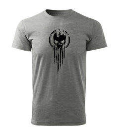 DRAGOWA футболка з коротким рукавом skull 160 g/m², сіра