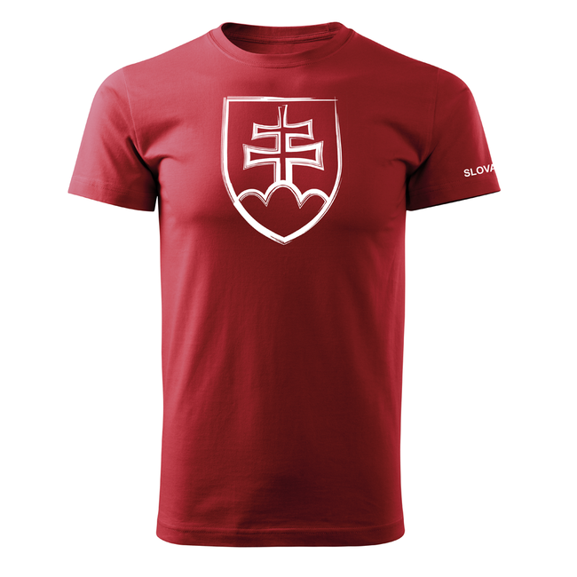 DRAGOWA коротка футболка словацький знак 160g/m2, червона