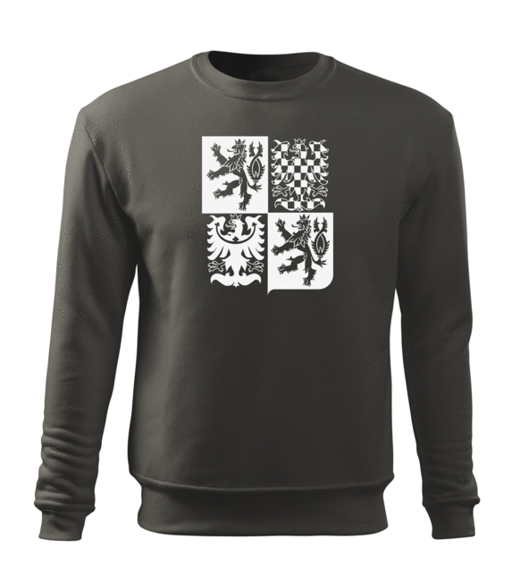DRAGOWA чеський великий знак світшот чоловічий, сірий 300g/m2