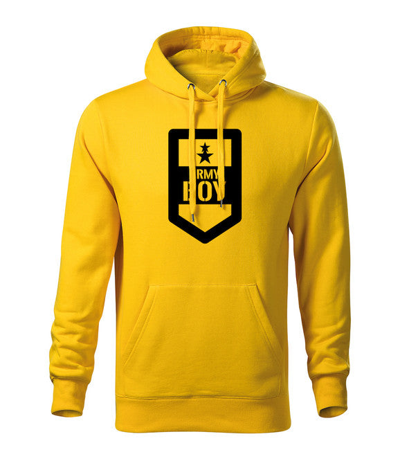 DRAGOWA армійська чоловіча толстовка з капюшоном, жовта 320g/m2