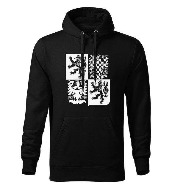 DRAGOWA чеський великий znak толстовка з капюшоном чоловіча, чорна 320g/m2