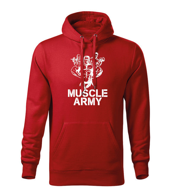DRAGOWA muscle army team толстовка з капюшоном чоловіча, червона 320g/m2