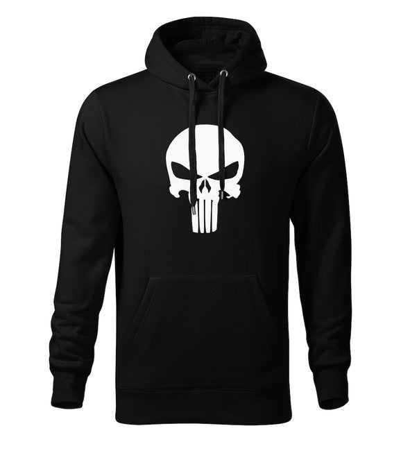DRAGOWA Punisher толстовка з капюшоном чоловіча, чорна 320g/m2