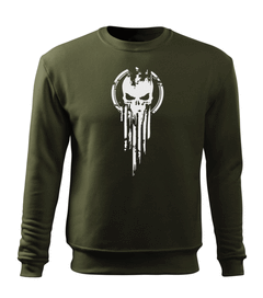 DRAGOWA чоловічий світшот skull 300 g/m², оливковий