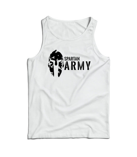 DRAGOWA Spartan Army чоловіча майка 160g/m2, біла