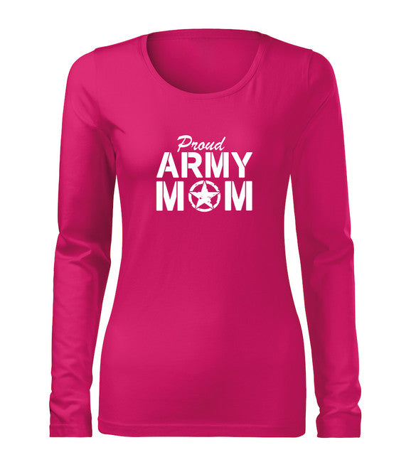 DRAGOWA Slim футболка жіноча з довгим рукавом army mom, 160g/m2