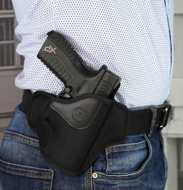Falco Mayer відкритий панкейк чохол на пояс OWB нейлоновий Glock 19, чорний правий