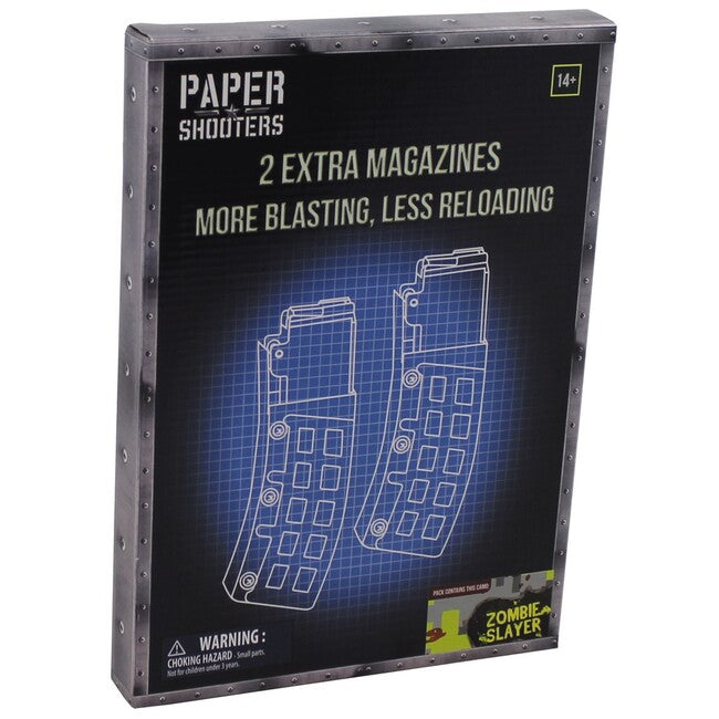 PAPER SHOOTERS складна конструкція зброї журнал Zombie, 2 упаковки