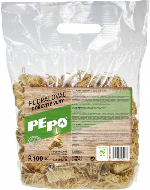 PE-PO розпалювач з деревної вовни PEFC, 100 шт.