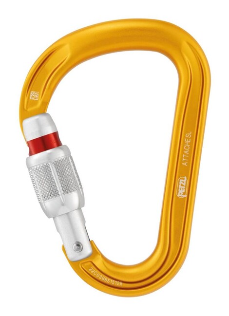 Petzl Attache HMS карабін з круглим перерізом і запобіжкою замка, жовтий