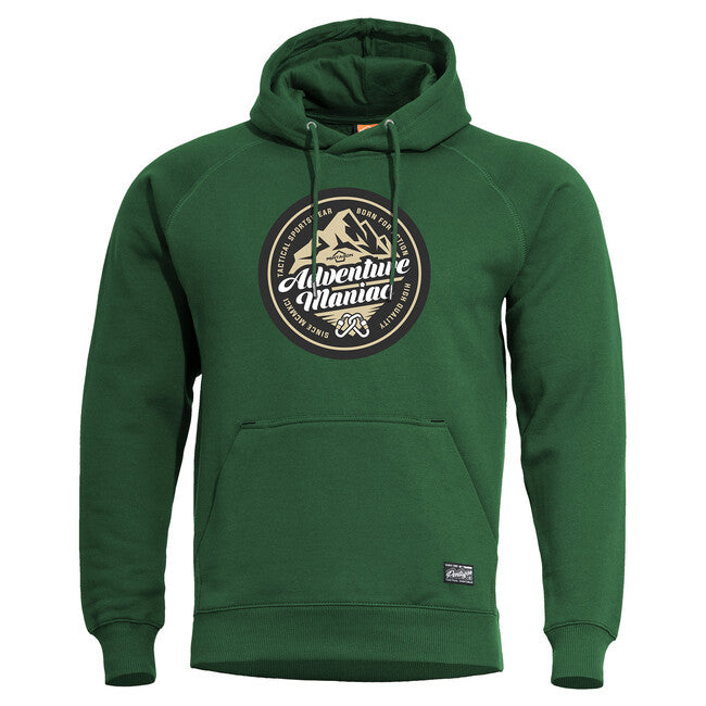 Pentagon Phaeton Hood Adventure Maniac толстовка з капюшоном чоловіча, SpringBok Зелений