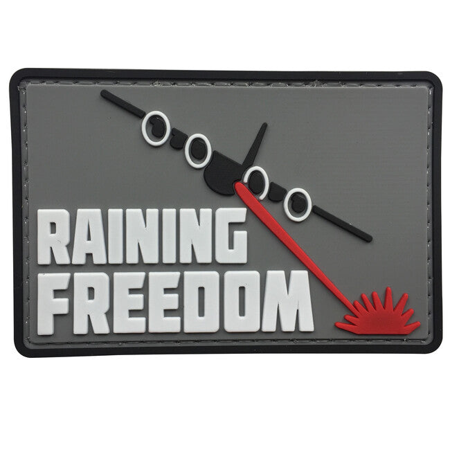 WARAGOD Raining Freedom нашивка PVC, червона