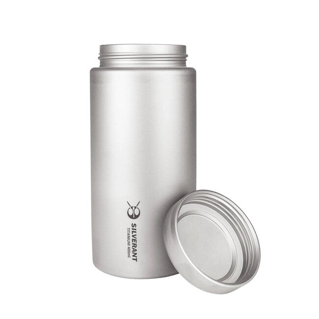 Silverant титанова пляшка 400 ml з плоскою кришкою