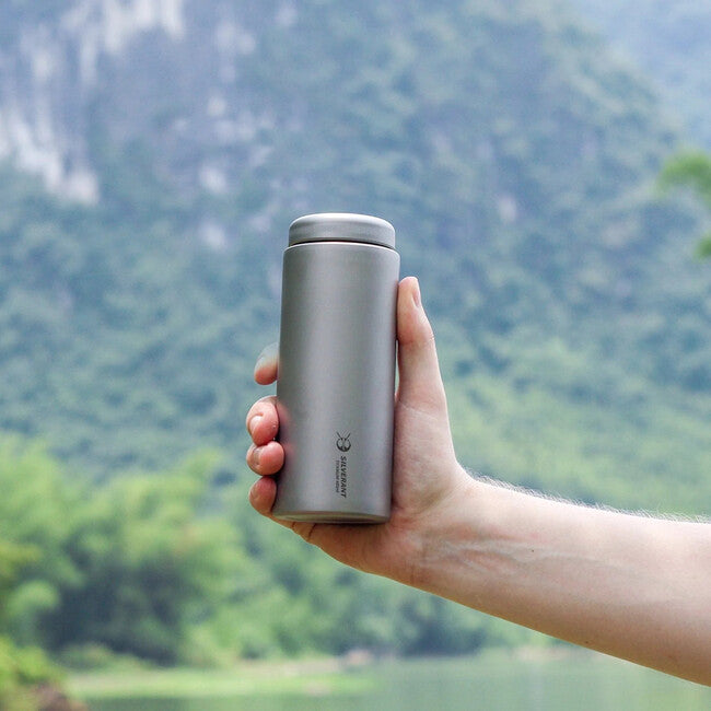 Silverant титанова пляшка 400 ml з плоскою кришкою