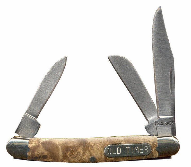 Schrade Old Timer складний ніж 2 3/4" 5,1 см 3 леза, піщаний колір дерево Ironwood