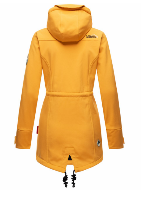 Marikoo Zimtzicke софтшел куртка зимова жіноча з капюшоном, жовта