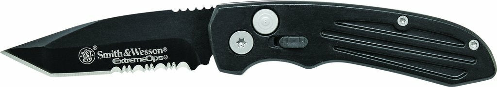 S&W Extreme Ops автоматичний ніж тактичний 6,4 см, чорний, алюміній