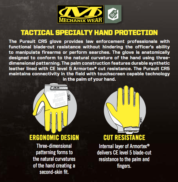 Mechanix Wear рукавиці противопоріза Pursuit D-5, чорні
