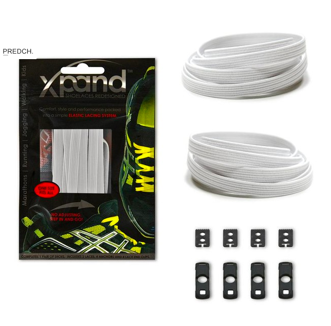 Xpand Elastic еластичні шнурки для взуття, білі