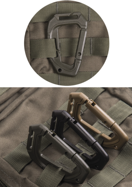 Mil-Tec пластиковий тактичний карабін MOLLE, оливковий, 2 шт.