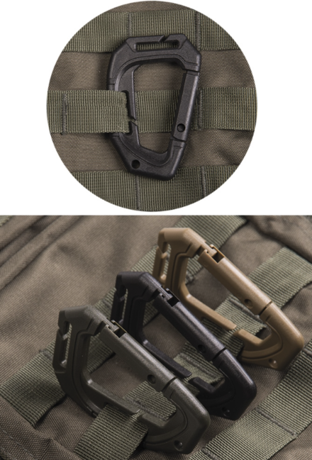 Mil-Tec тактичні пластикові карабіни MOLLE, чорні 2 шт.