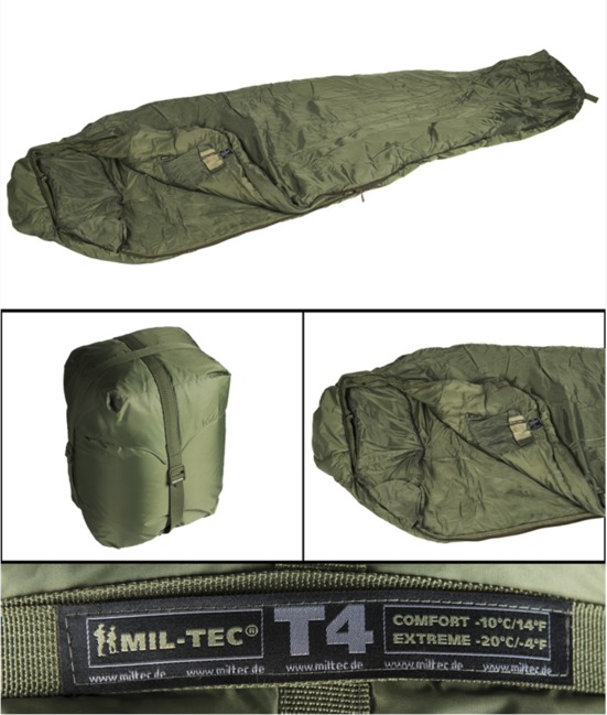 Mil-Tec спальний мішок Tactical T4, оливковий 2/-19 °C
