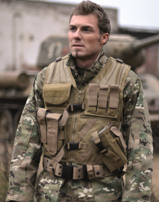 Mil-Tec USMC жилет тактичний з поясом, койотовий коричневий