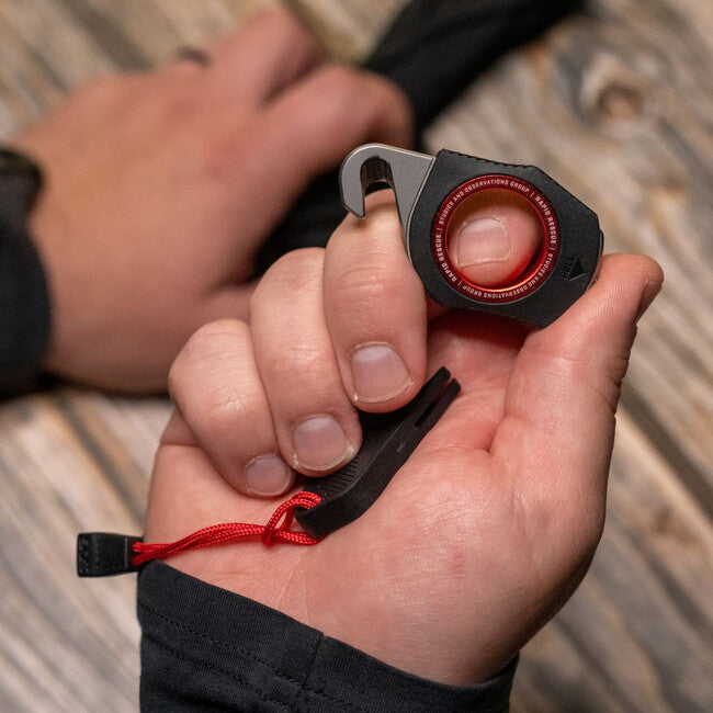 SOG Rapid Rescue твердий ніж, чорний + червоний