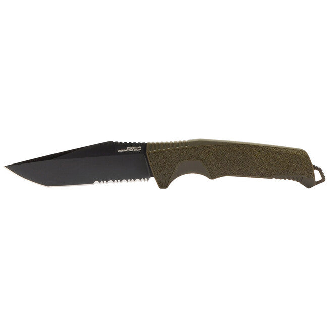 SOG Trident FX твердий ніж Partially, OD зелений, частково серейований