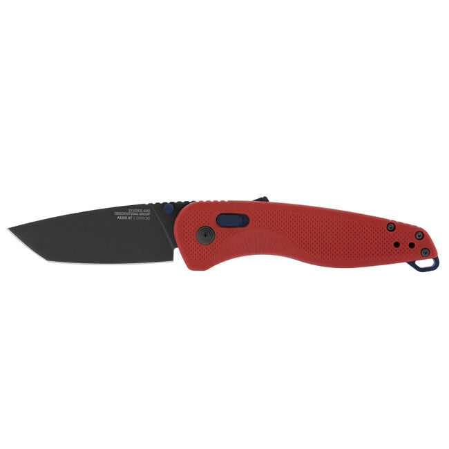 SOG AEGIS AT складаний ніж tanto, rescue червоний & індиго