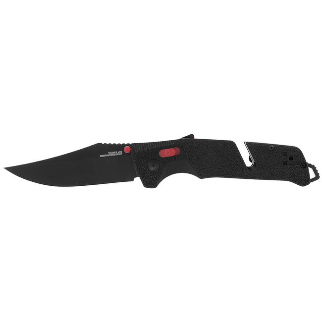 SOG TRIDENT AT складаний ніж, чорний та червоний