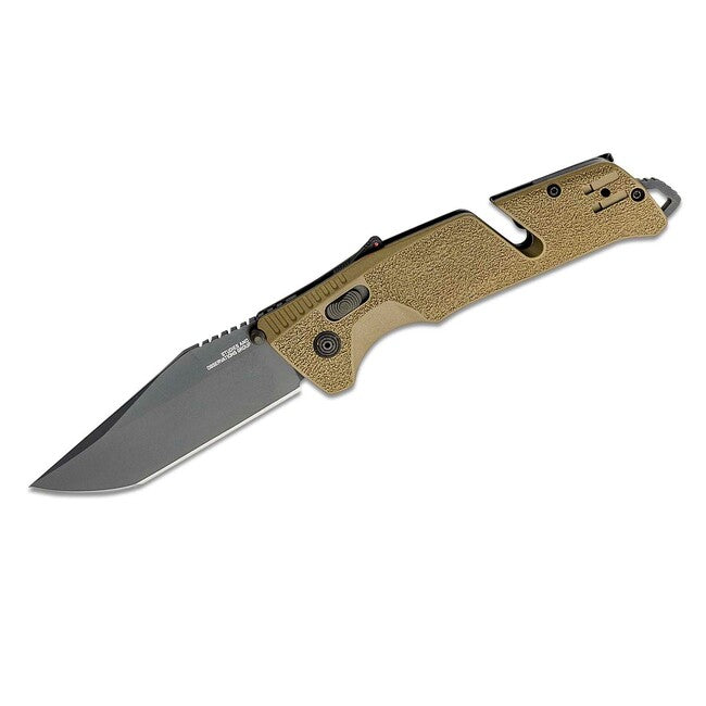 SOG Trident AT складаний ніж tanto, flat темний землистий