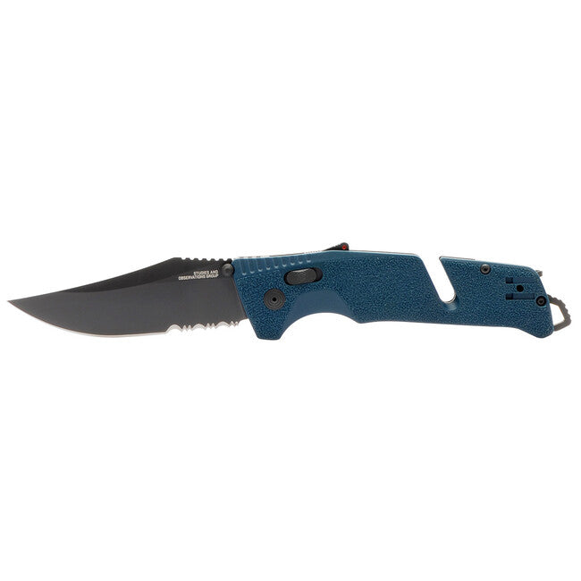 SOG Trident AT складаний ніж, uniform blue, частково з зубцями