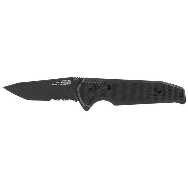 SOG VISION XR складний ніж, чорний, частково серрейований