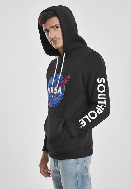 NASA Southpole Insignia Logo толстовка чоловіча з капюшоном, чорна