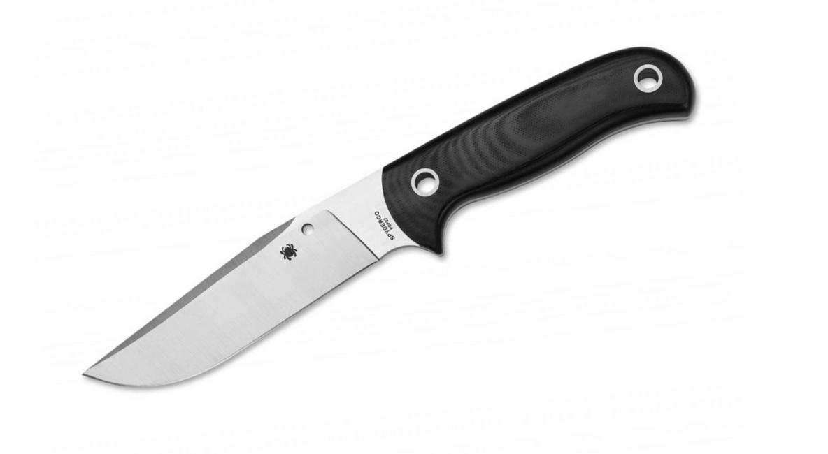 Spyderco Bradley Bowie твердий ніж 13 см, чорний, G10, чохол