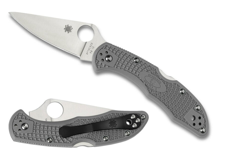 Spyderco Delica 4 Lightweight Flat Ground кишеньковий ніж 7,5 см, сірий FRN