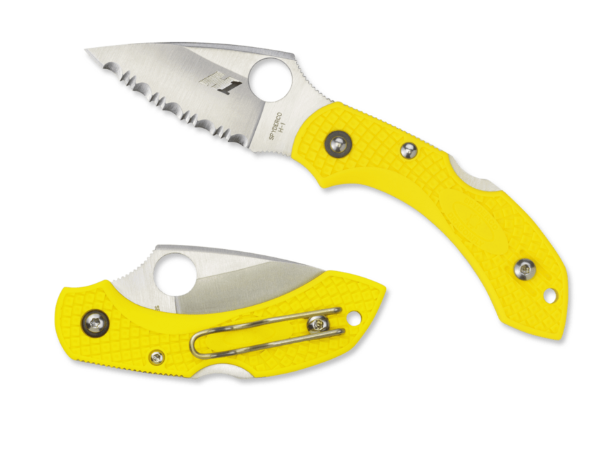 Spyderco Dragonfly 2 Salt кишеньковий ніж Lightweight Serrated 5,7см, жовтий, FRN