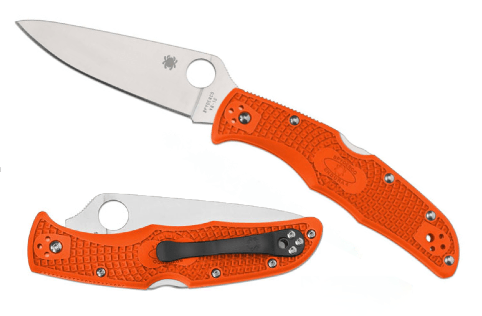 Spyderco Endura 4 кишеньковий ніж Flat Ground, помаранчевий FRN 9,5 см