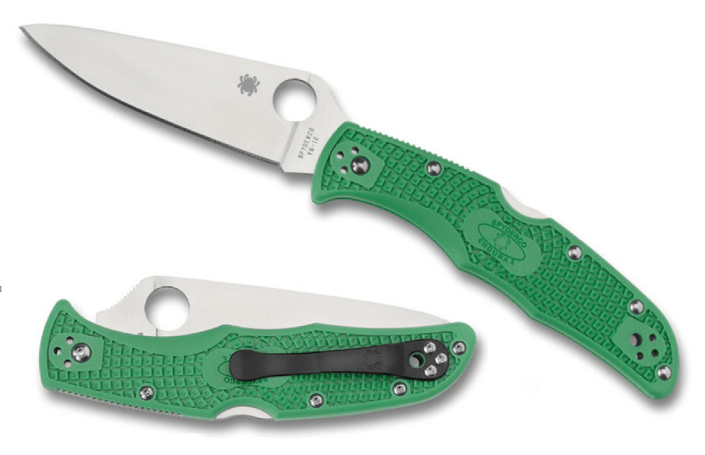 Spyderco Endura 4 Flat Ground кишеньковий ніж 9,5 см, зелений, FRN