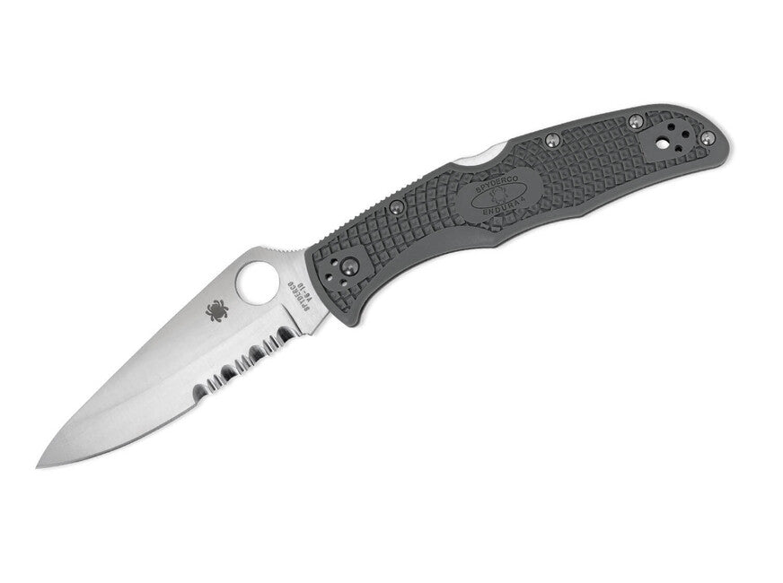 Spyderco Endura 4 Lightweight кишеньковий ніж FRN, зелено-сірий, 9,5 см