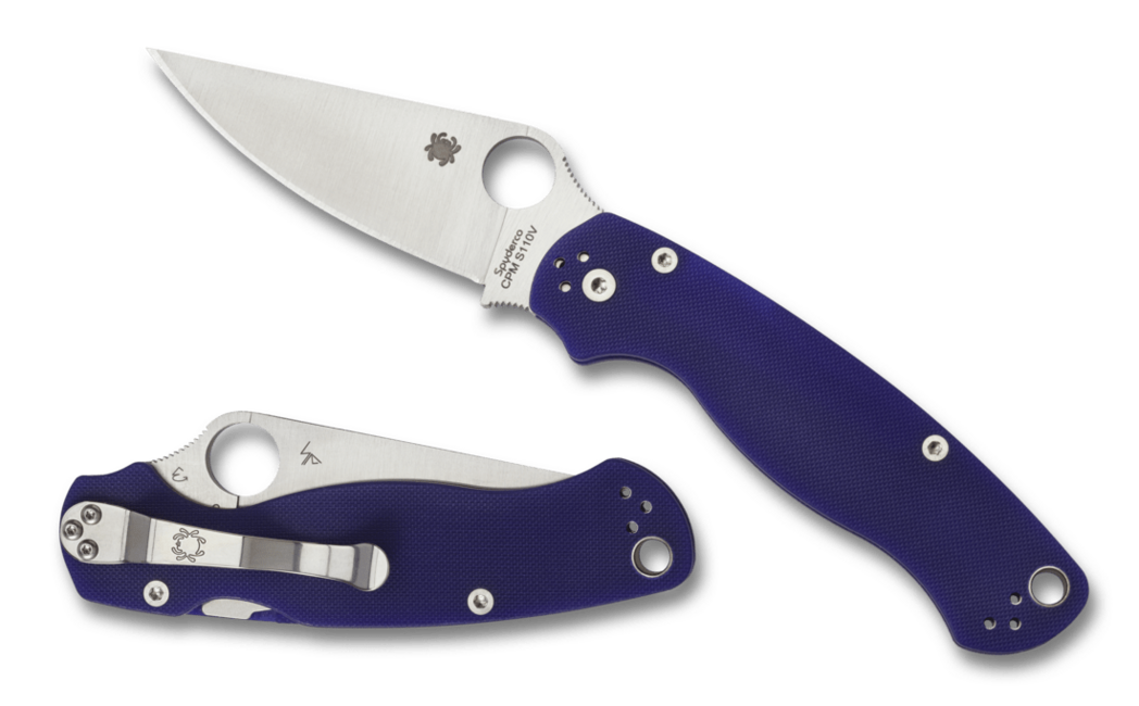 Spyderco Para Military 2 складаний ніж 8,7 см, темно-синій, G10