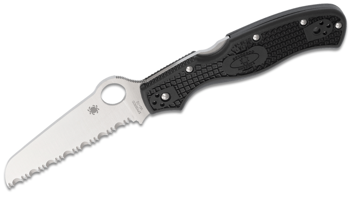Spyderco Rescue 3 кишеньковий рятувальний ніж FRN, чорний, 9,3см
