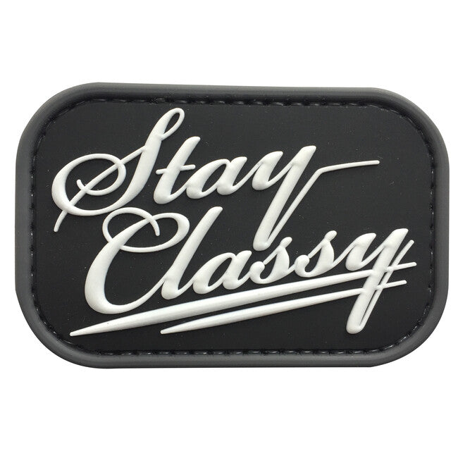 WARAGOD Stay Classy Swat нашивка PVC, чорна та біла