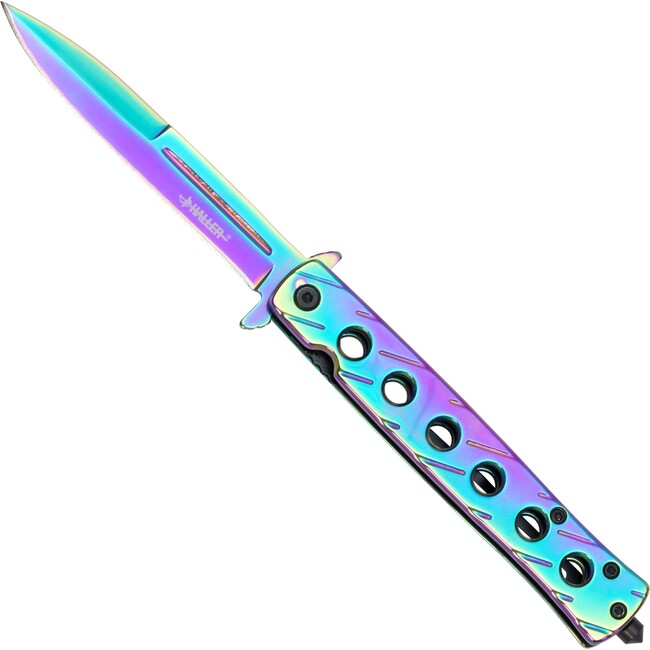 Haller Stiletto складаний ніж, райдужне покриття