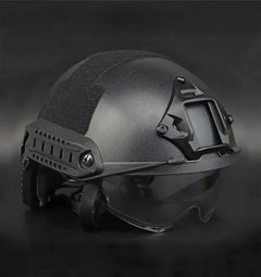 DRAGOWA Tactical Fast MH тактичний шолом з окулярами Charger, чорний (без сертифікації)