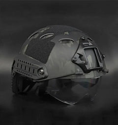 DRAGOWA Tactical Fast PJ тактичний шолом з окулярами Bolt, CP чорний (без сертифікації)