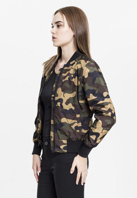 Urban Classics світла бомбер куртка жіноча, woodcamo