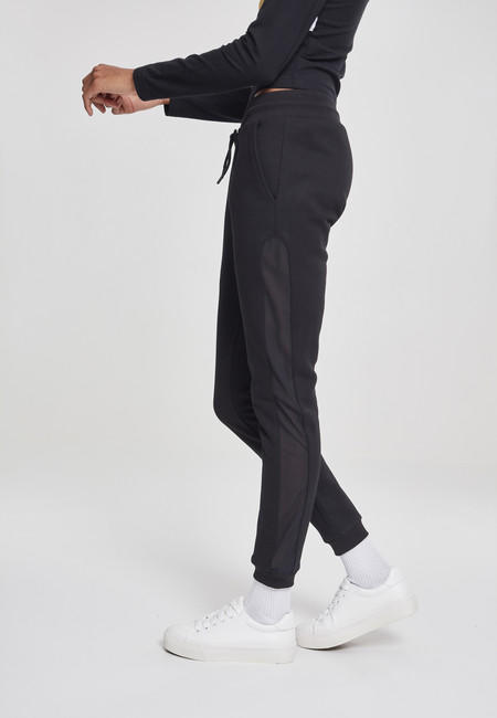 Urban Classics жіночі спортивні штани Tech Mesh Side Stripe, чорні