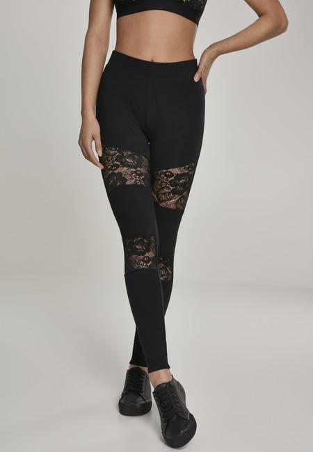 Urban Classics Laces Inset жіночі лосини, чорні
